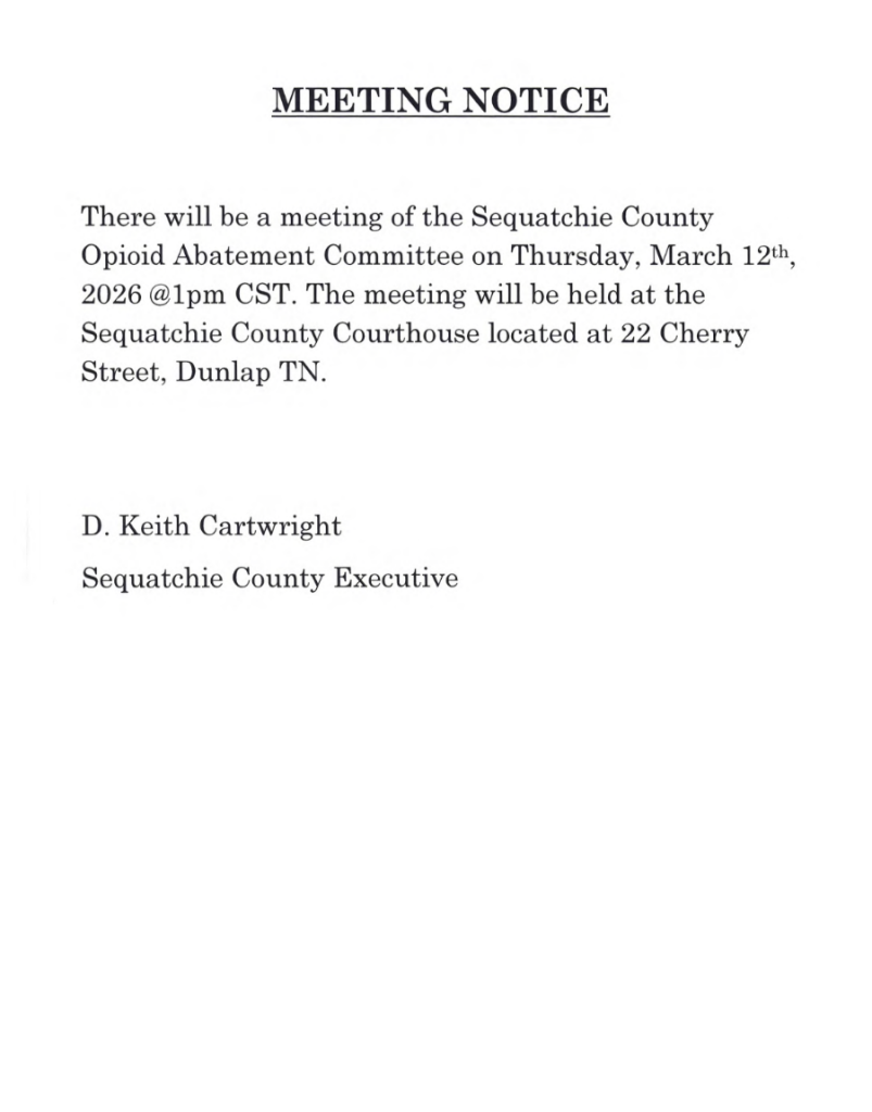 Featured image for: Opioid Abatement Committee Meeting Notice