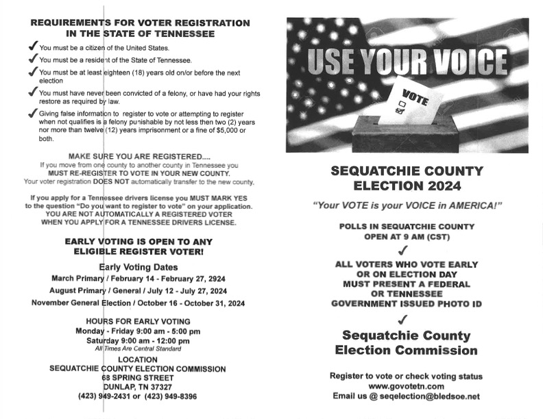 Featured image for: Sequatchie County Election 2024
